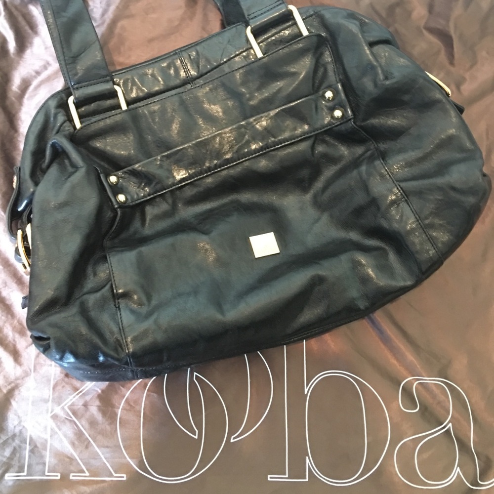 Kooba Black Leather Large Satchel